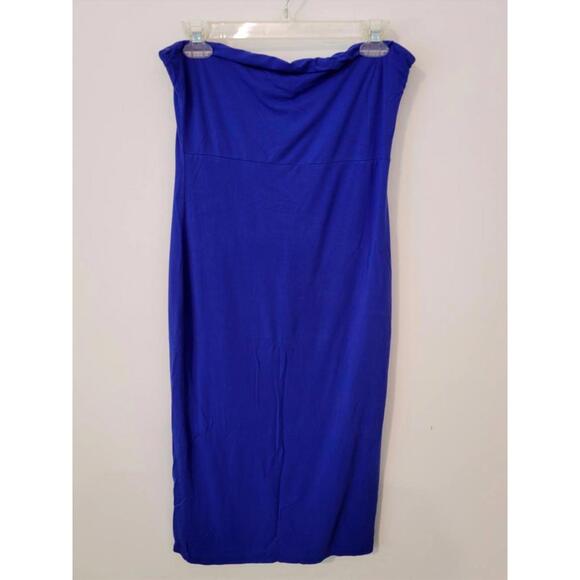 See you Monday Stylish Blue Midi Dress - stretchy fabric Sleeveless size xl - Picture 1 of 3
